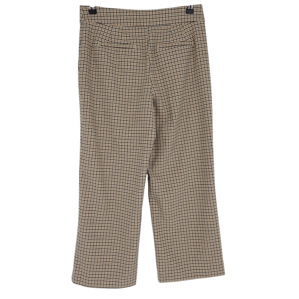 Ann Taylor LOFT Slim Wide Leg Cropped Dress Pants Plaid High Rise Petite 4P - Picture 3 of 7